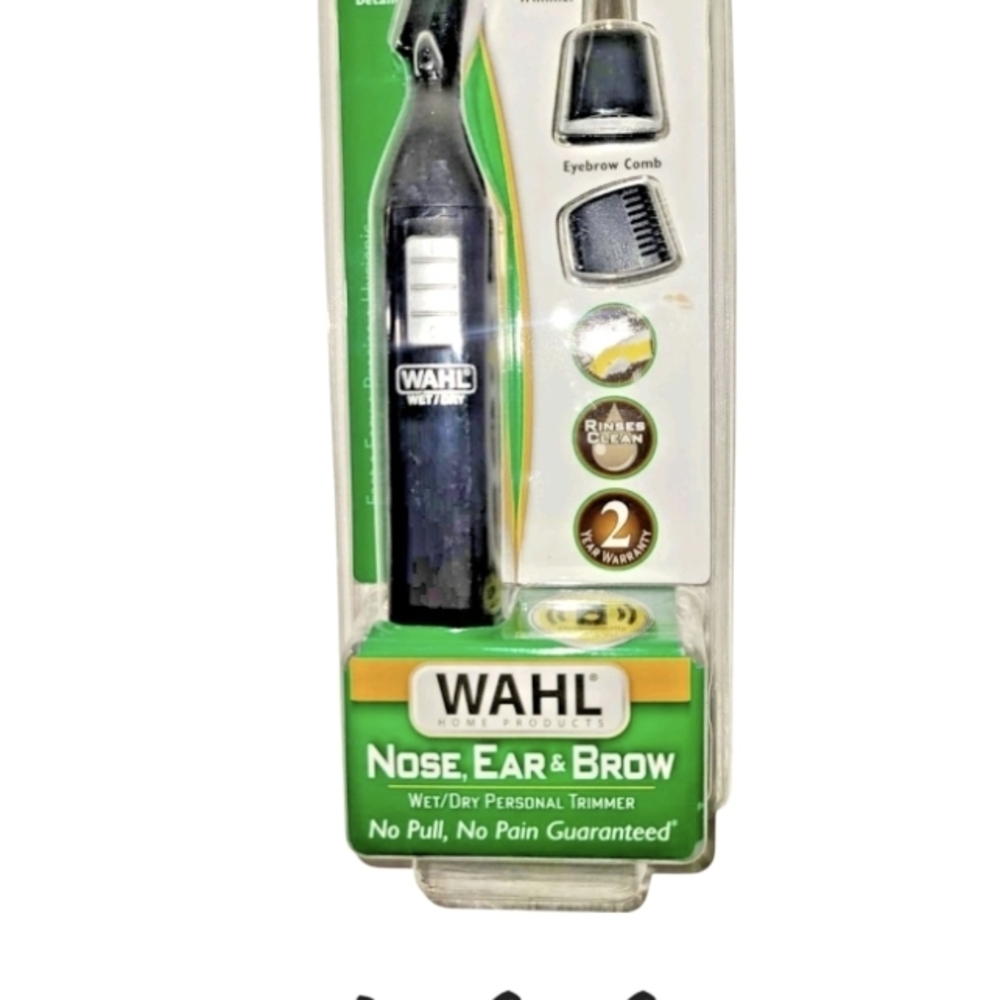 Wahl Battery Nose Ear & Eyebrow Wet/Dry Personal Nose Hair Trimmer for Men